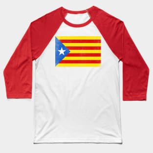 Catalonia / Països Catalans Estelada - Vintage Faded Look Design Baseball T-Shirt